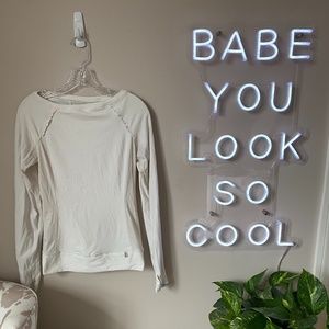 Lululemon Full Tilt Long Sleeve Top in Polar Cream